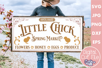 Little Chick Spring Market Svg File