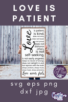 Love Is Patient, Love Never Fails Svg