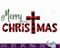 Merry Christmas Svg, Cross