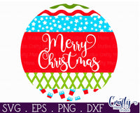 Merry Christmas Mix And Match Round SVG