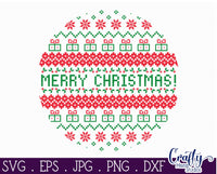 Ugly Christmas Sweater Svg, Merry Christmas