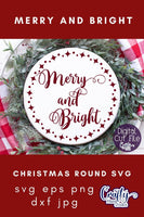 Merry And Bright, Round Svg