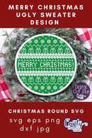 Ugly Christmas Sweater Round Svg