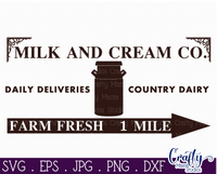 Milk And Cream Company Vintage Svg