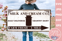 Milk And Cream Company Vintage Svg