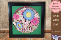 Mother's Day Flowers 3D Shadow Box File