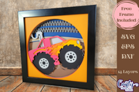 Monster Truck 3D Shadow Box File