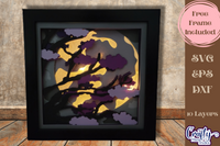 Full Moon 3D Shadow Box File