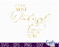 Most Wonderful Time Of The Year Round Svg