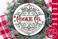 Mrs. Claus Cookie Company Round SVG