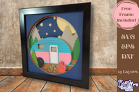 Night Camping 3D Shadow Box File