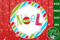 Noel Colorful Christmas Round SVG