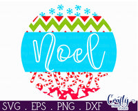 Noel Mix And Match Christmas Round SVG