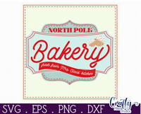 North Pole Bakery Retro Christmas Sign