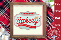 North Pole Bakery Retro Christmas Sign