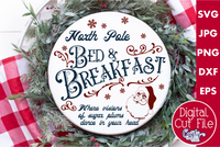 North Pole Bed And Breakfast Round SVG