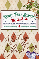 North Pole Express Vintage Christmas Sign