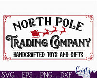 North Pole Trading Co Christmas Sign