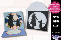 Ocean Walk Mom 3D Shadow Box File