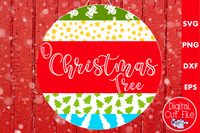 O Christmas Tree Mix And Match Round SVG