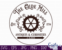 Old Mill Round Svg