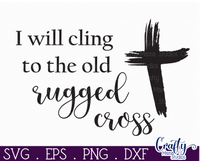 Old Rugged Cross Round Svg