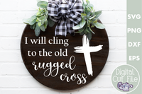 Old Rugged Cross Round Svg