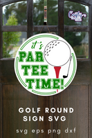 Golf Round Sign Svg, Par Tee Time