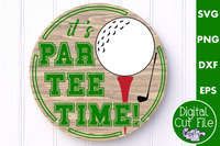 Golf Round Sign Svg, Par Tee Time