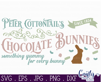 Peter Cottontail Chocolate Bunnies Svg