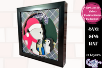 Polar Bear And Penguin 3D Shadow Box File