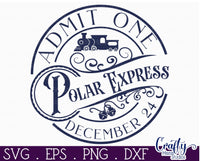 Polar Express Christmas Round Sign