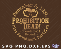 Prohibition Dead Round Sign Svg