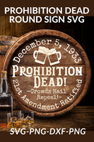 Prohibition Dead Round Sign Svg