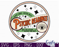 Psychic Readings Vintage Round Svg