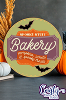 Halloween Bakery Round Sign