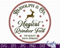 Magical Reindeer Feed Round SVG