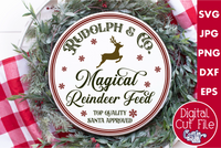 Magical Reindeer Feed Round SVG