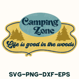 Camping Zone Retro Camping Svg