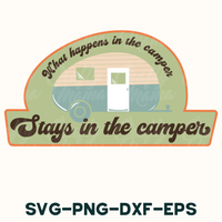 What Happens In The Camper Retro Svg