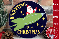 Rocketing To Christmas Sign