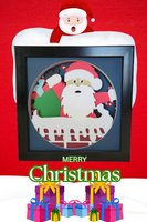 Santa In Chimney 3D Shadow Box File