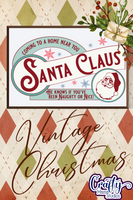 Santa Claus Vintage Christmas Sign