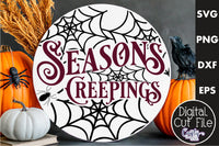 Seasons Creepings Vintage Round Svg