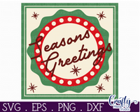 Seasons Greetings Retro Christmas Sign