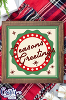 Seasons Greetings Retro Christmas Sign