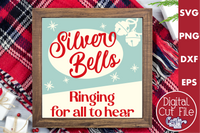 Silver Bells Retro Christmas Sign