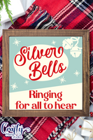 Silver Bells Retro Christmas Sign