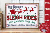 Sleigh Rides Vintage Christmas Sign