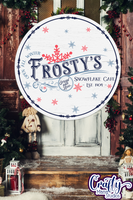 Frosty's Snowflake Cafe Vintage Round Sign